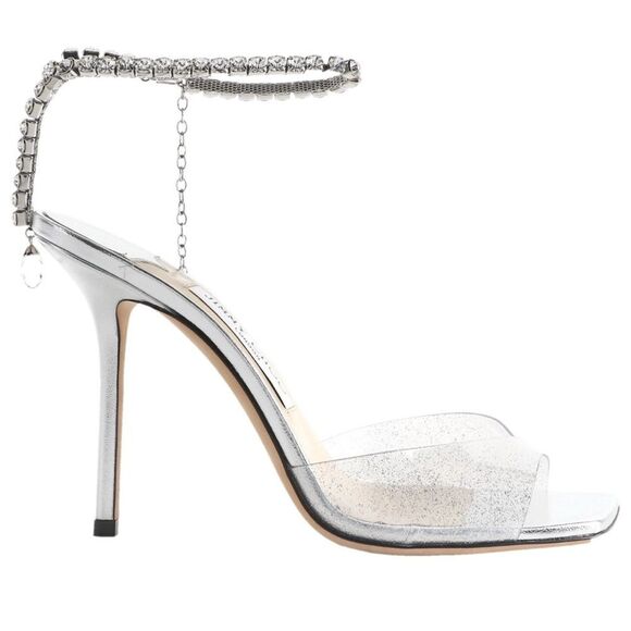 Jimmy Choo Saeda 100 Embellished High Heel Sandals size 39 - Picture 1 of 15